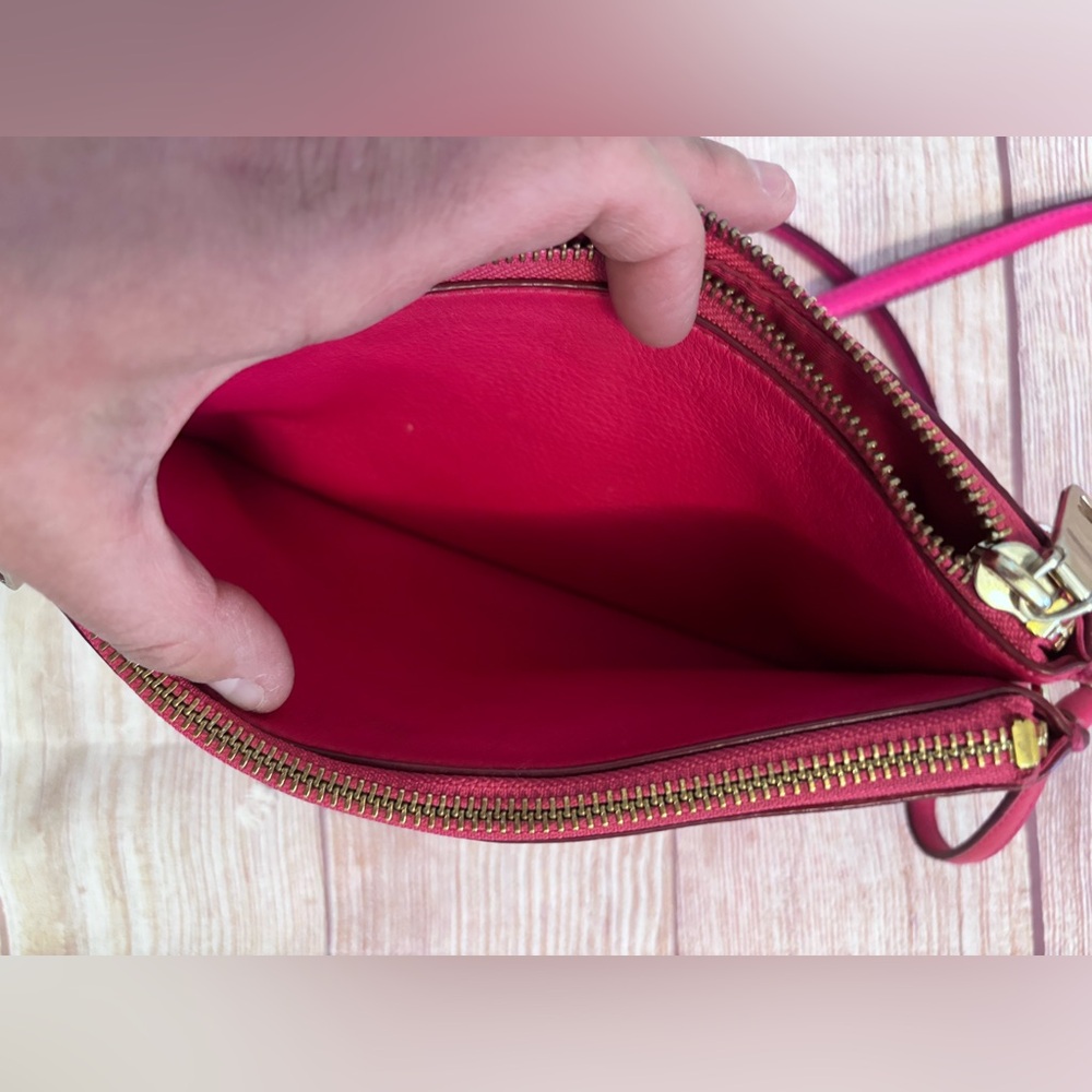 Coach Fuchsia Leather Crossbody - Picture 4 of 9
